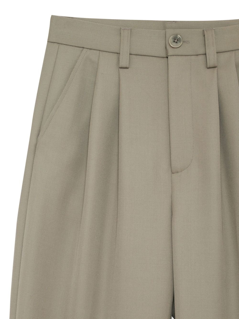 Carrie pleat-detail wool trousers - 4