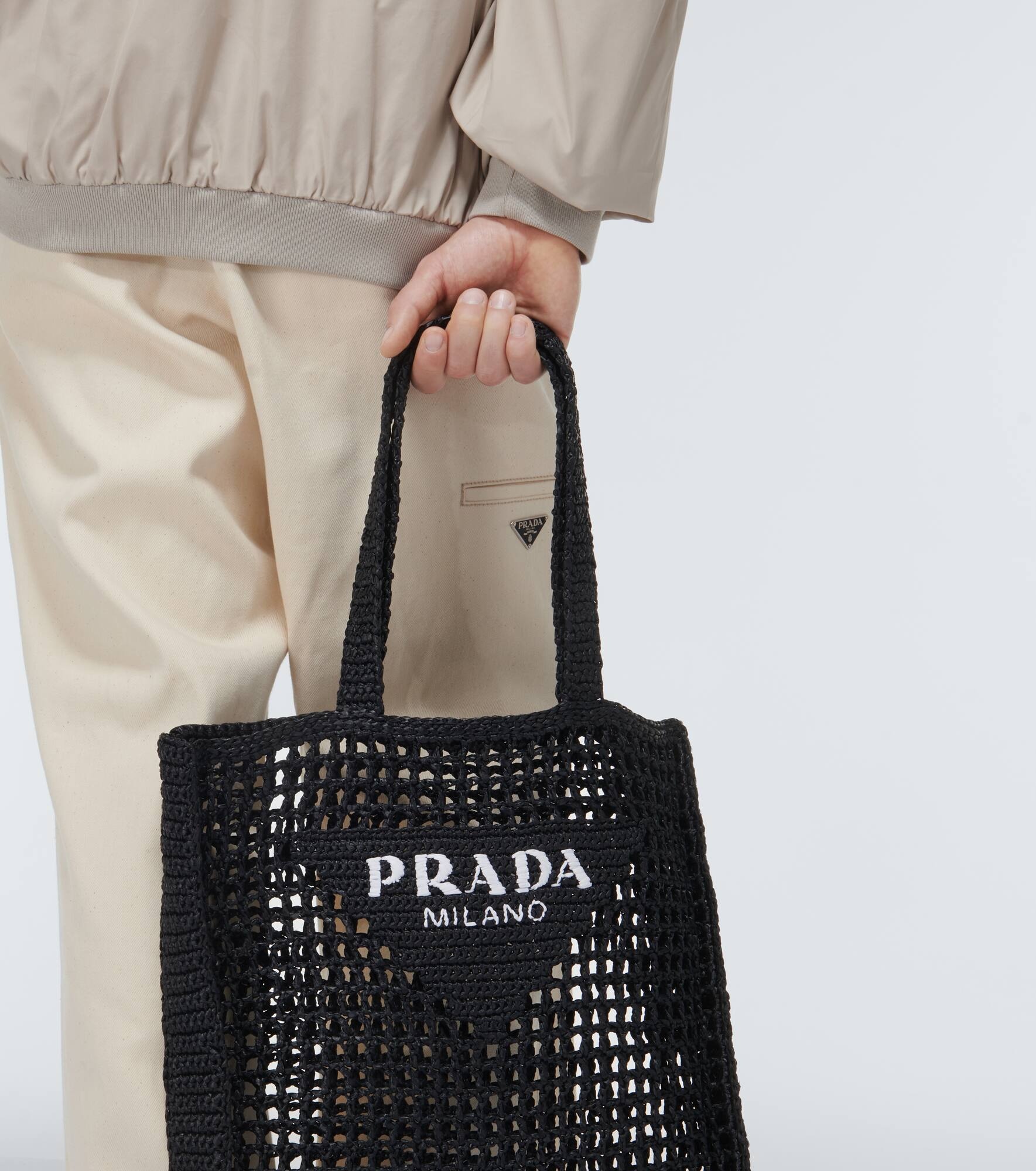 Logo crochet tote bag - 3