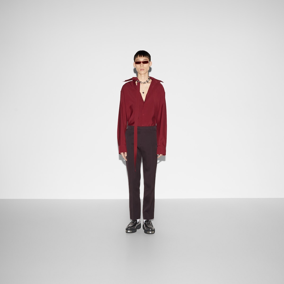 GUCCI Wool pant with embroidery | REVERSIBLE