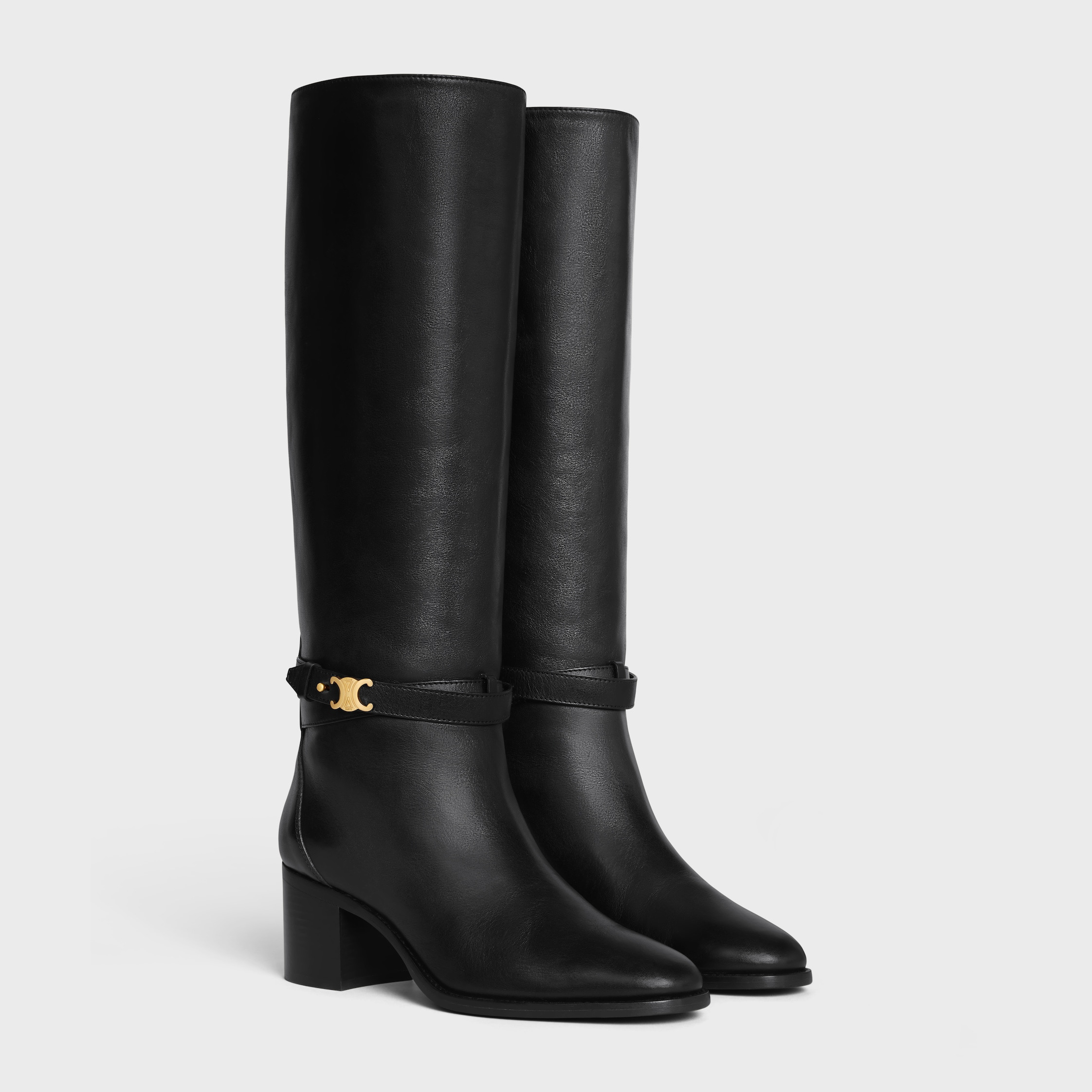 CELINE GARANCE TRIOMPHE STRAP HIGH BOOT in CALFSKIN - 2