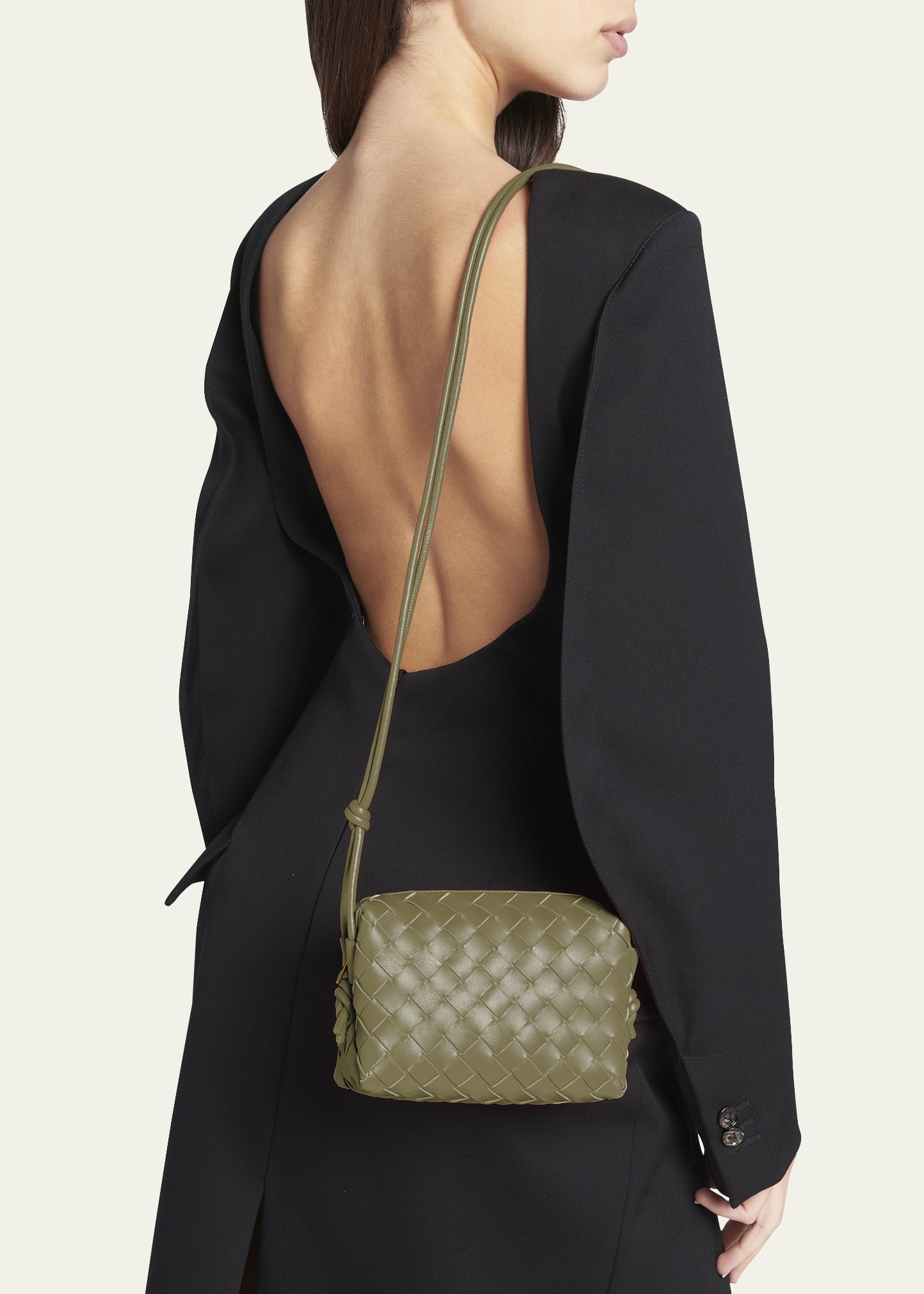 Bottega Veneta Loop Mini Intrecciato Crossbody Bag
