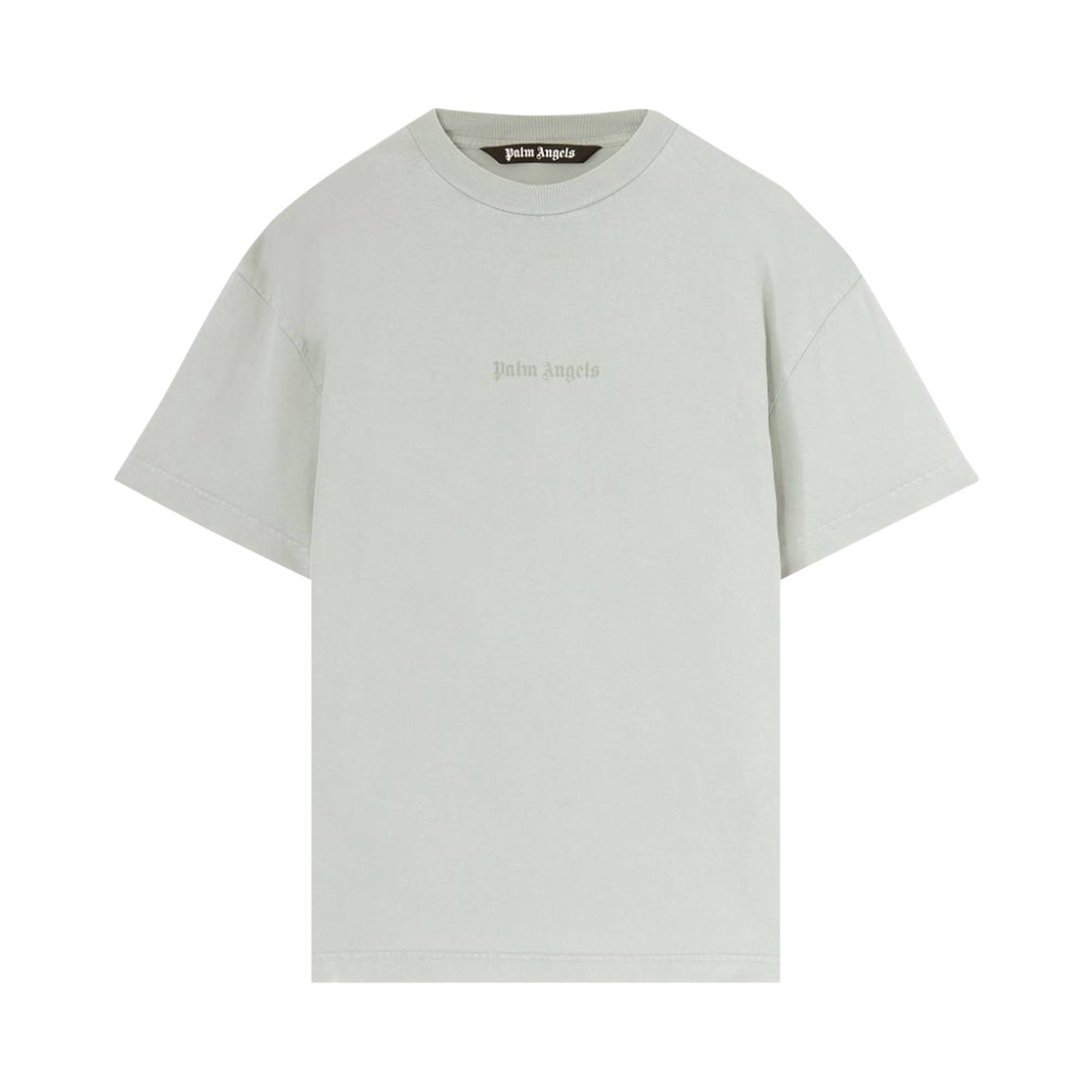 Palm Angels Reverse Logo Print T-Shirt 'Light Grey' - 1