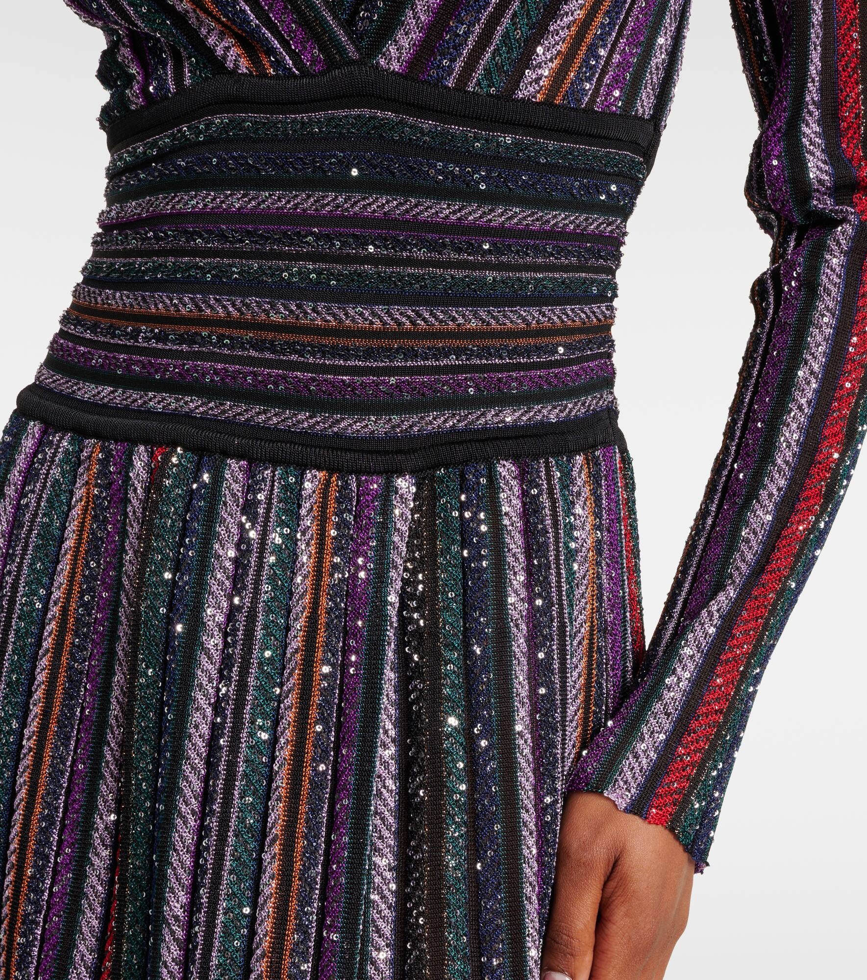 Sequined striped gown - 5