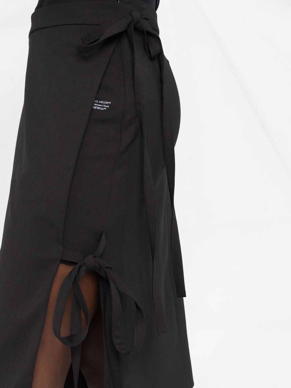 tie-fastening asymmetric skirt - 3
