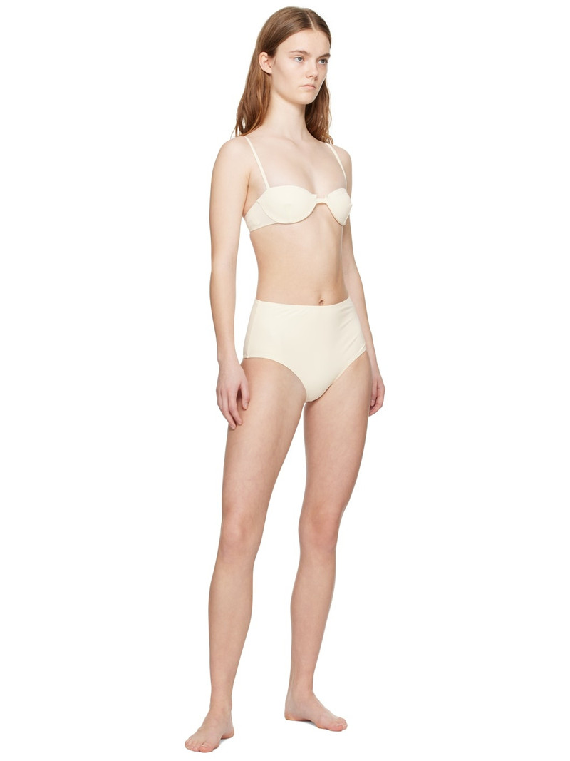 TOTEME Off White Sweetheart Neck Bikini outlook