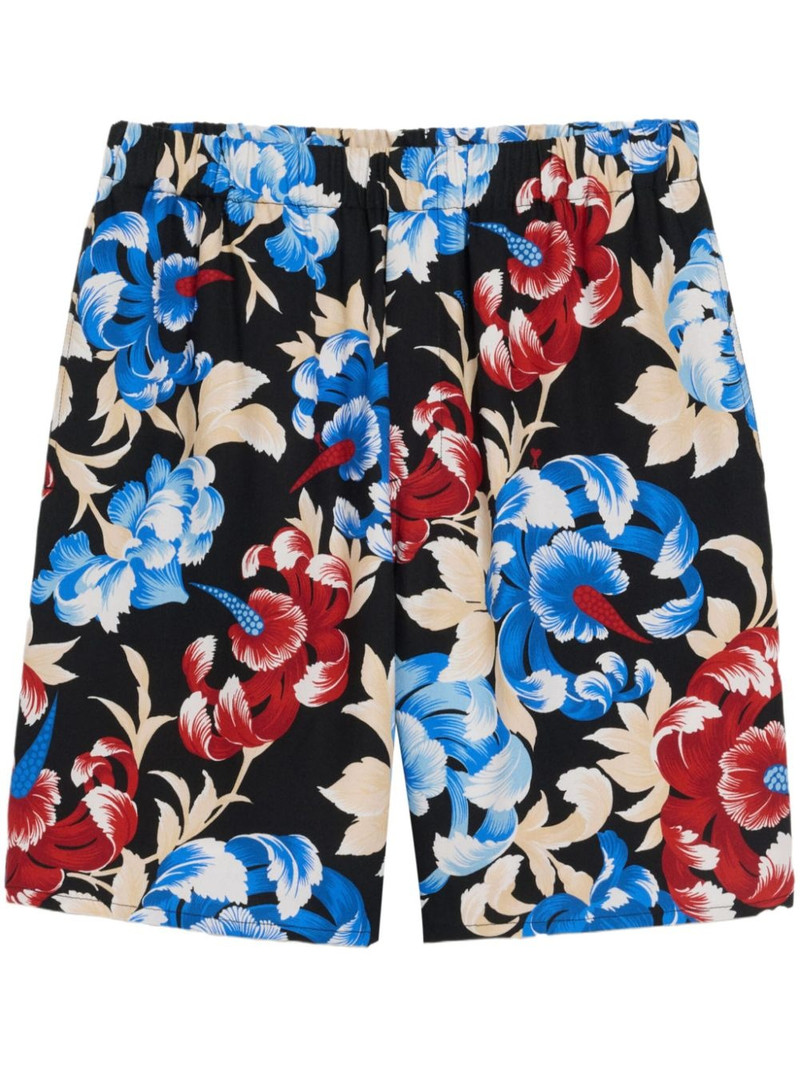 floral-print elasticated-waist shorts 1