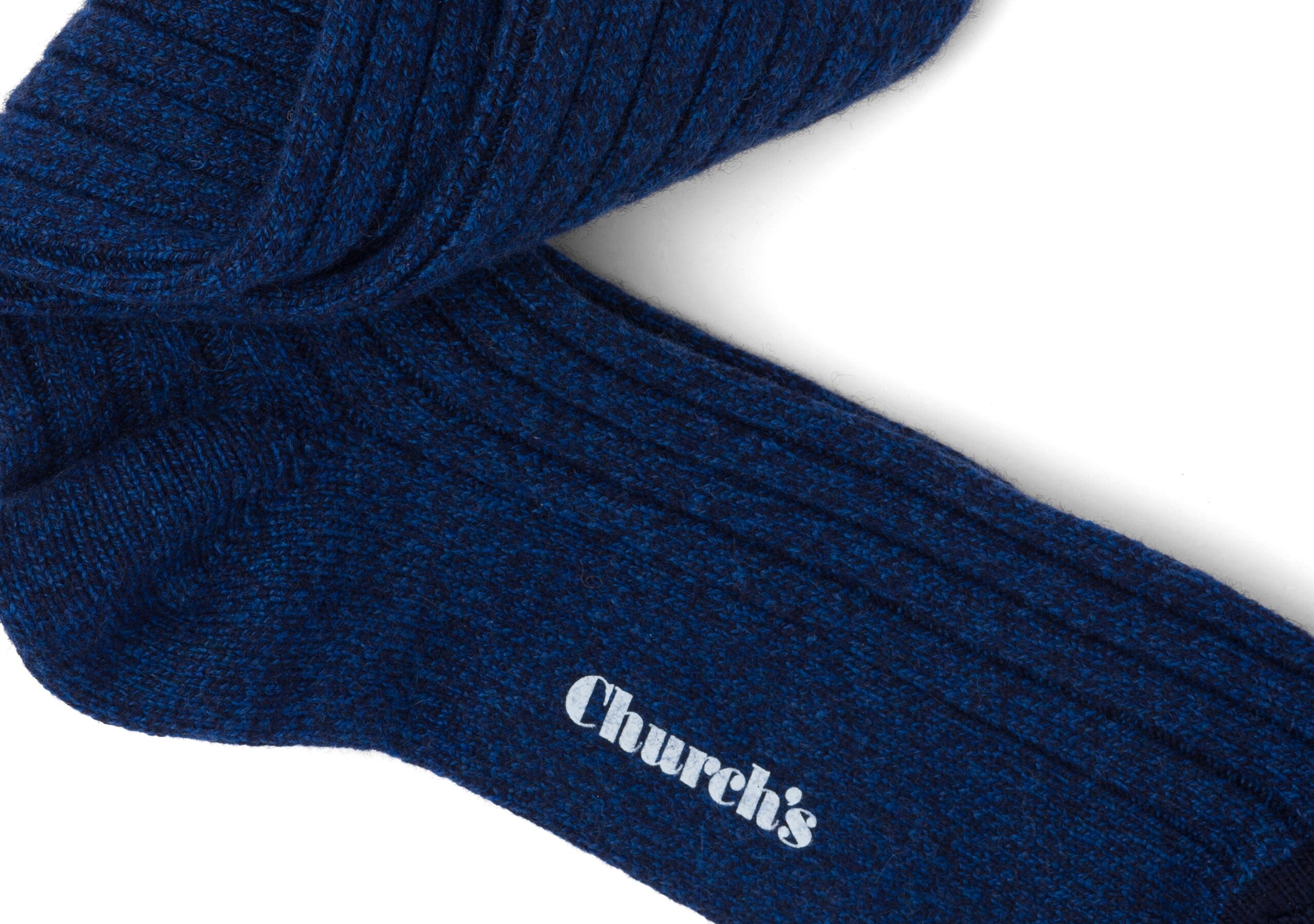 Plain cashmere
Ribbed Short Socks Blue - 2