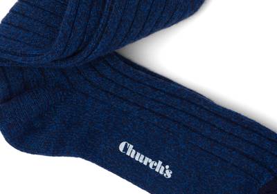Church's Plain cashmere
Ribbed Short Socks Blue outlook