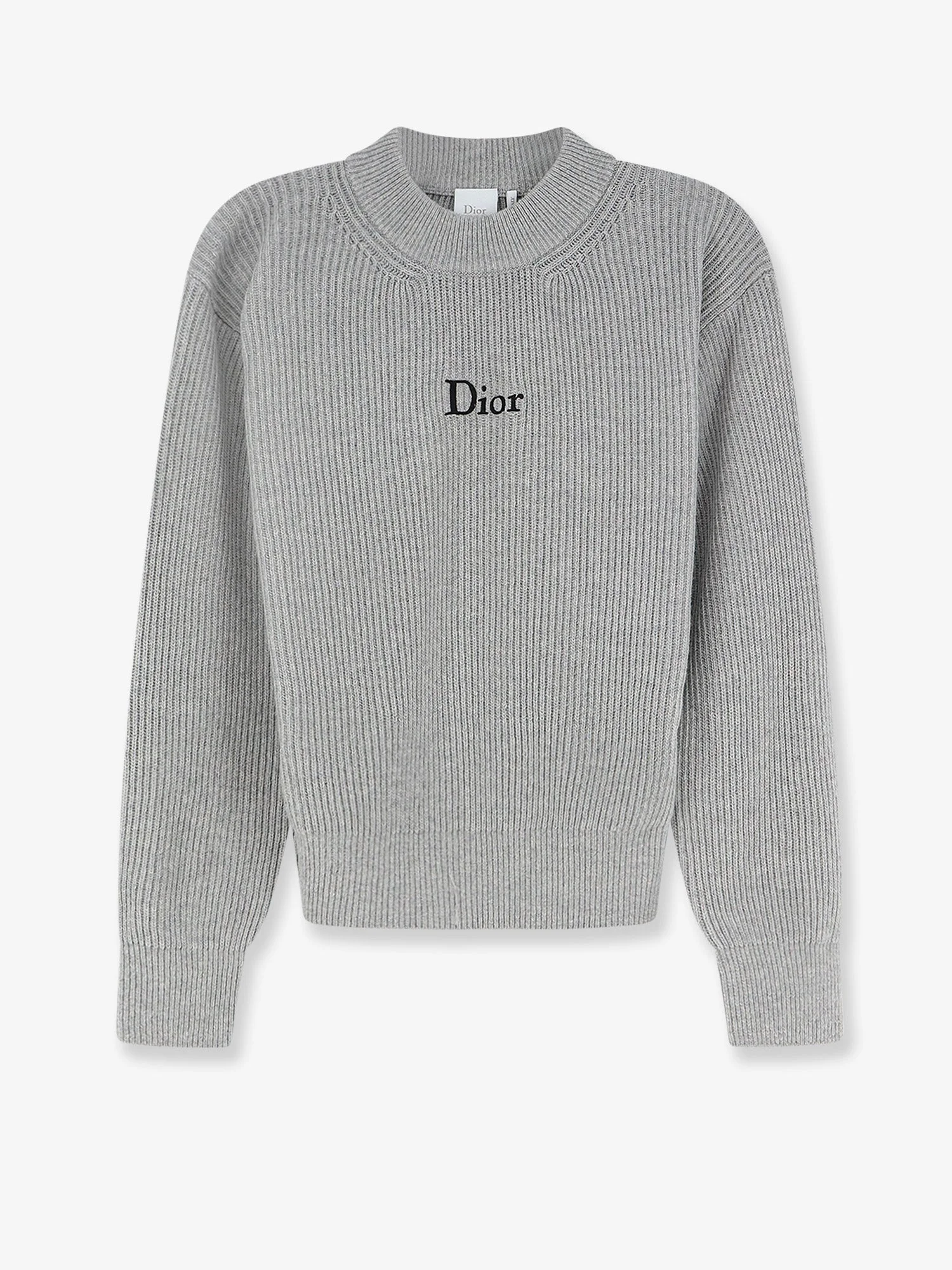 Dior Ribbed Wool Cashmere Sweater Grey - 1