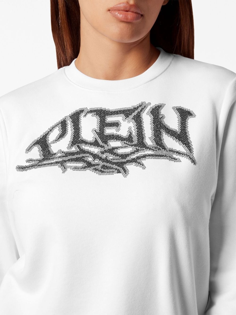 logo-embellished cotton sweatshirt - 4
