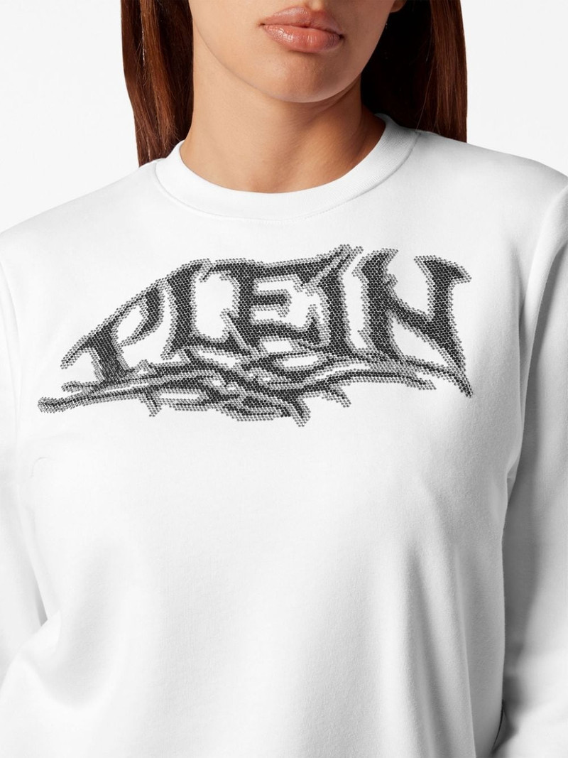 logo-embellished cotton sweatshirt 4