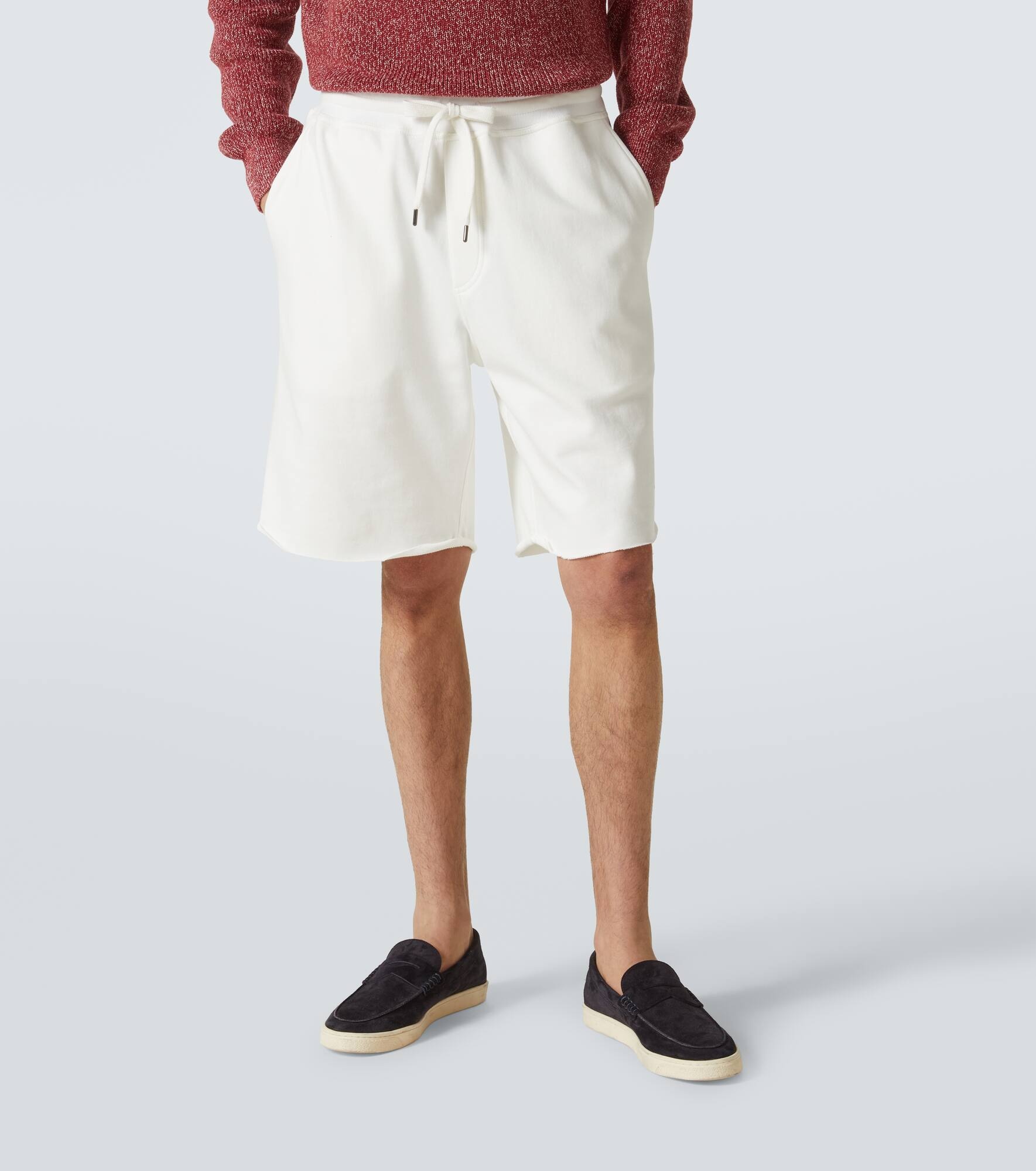 Cotton-blend jersey shorts - 3
