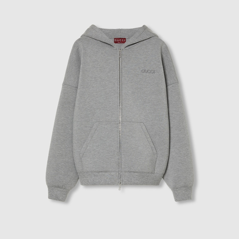 Viscose jersey sweatshirt with embroidery 1