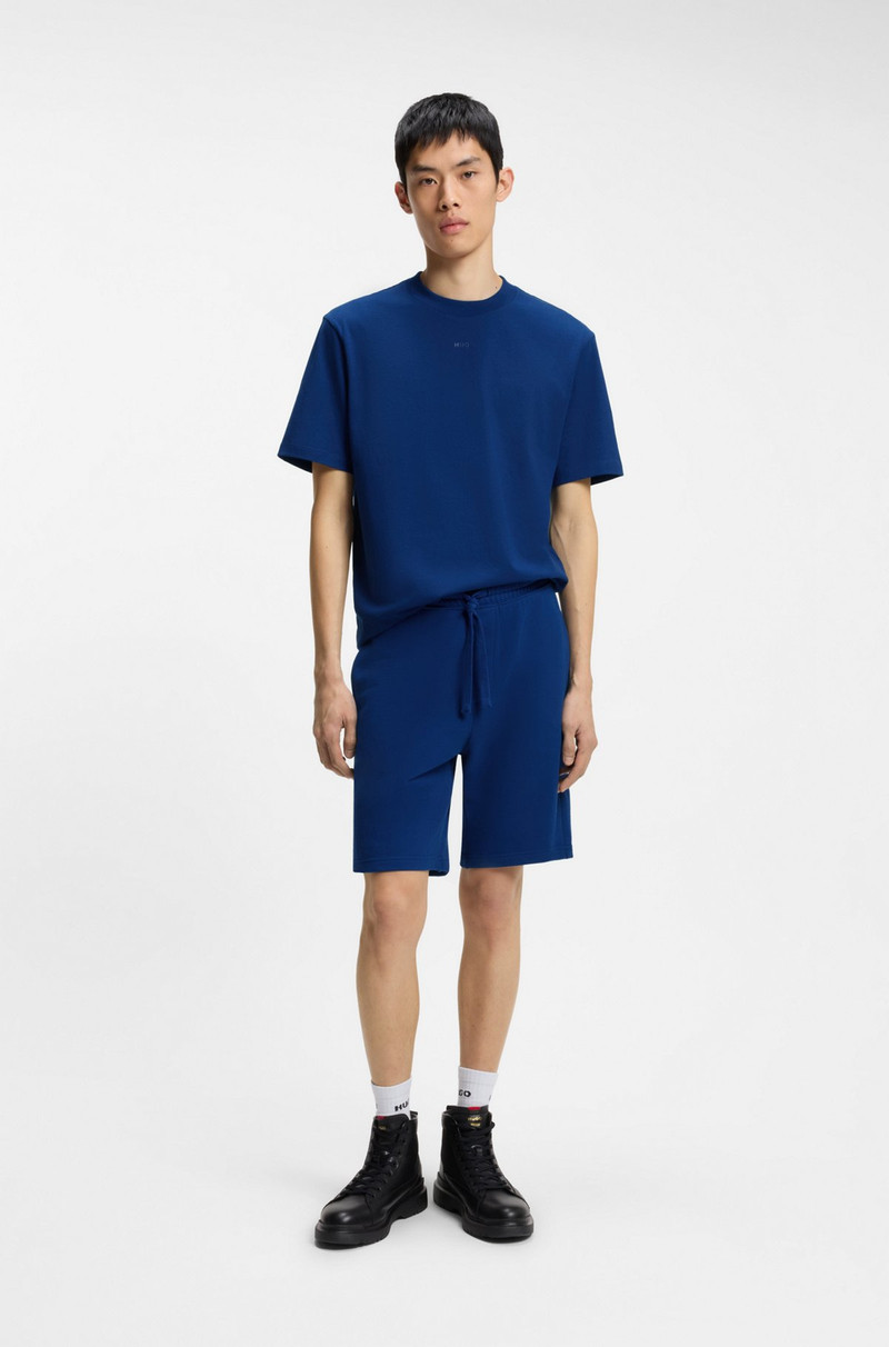 HUGO RELAXED-FIT COTTON-JERSEY T-SHIRT WITH LOGO PRINT outlook
