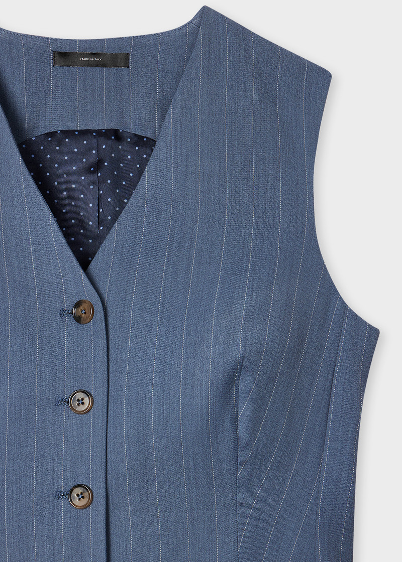 Paul Smith Women's Slate Blue Viscose-Wool Waistcoat outlook