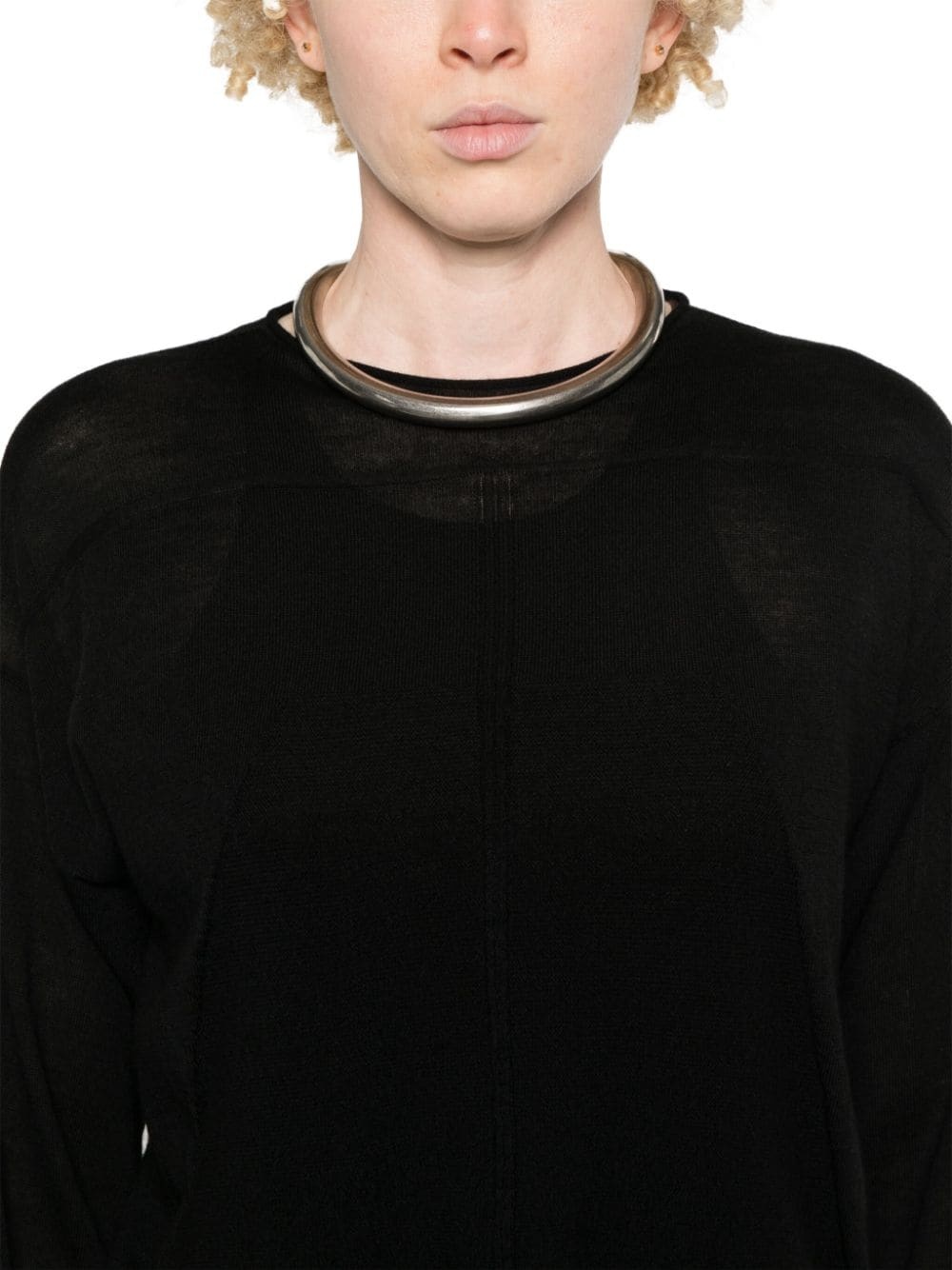 seam-detail wool jumper - 5