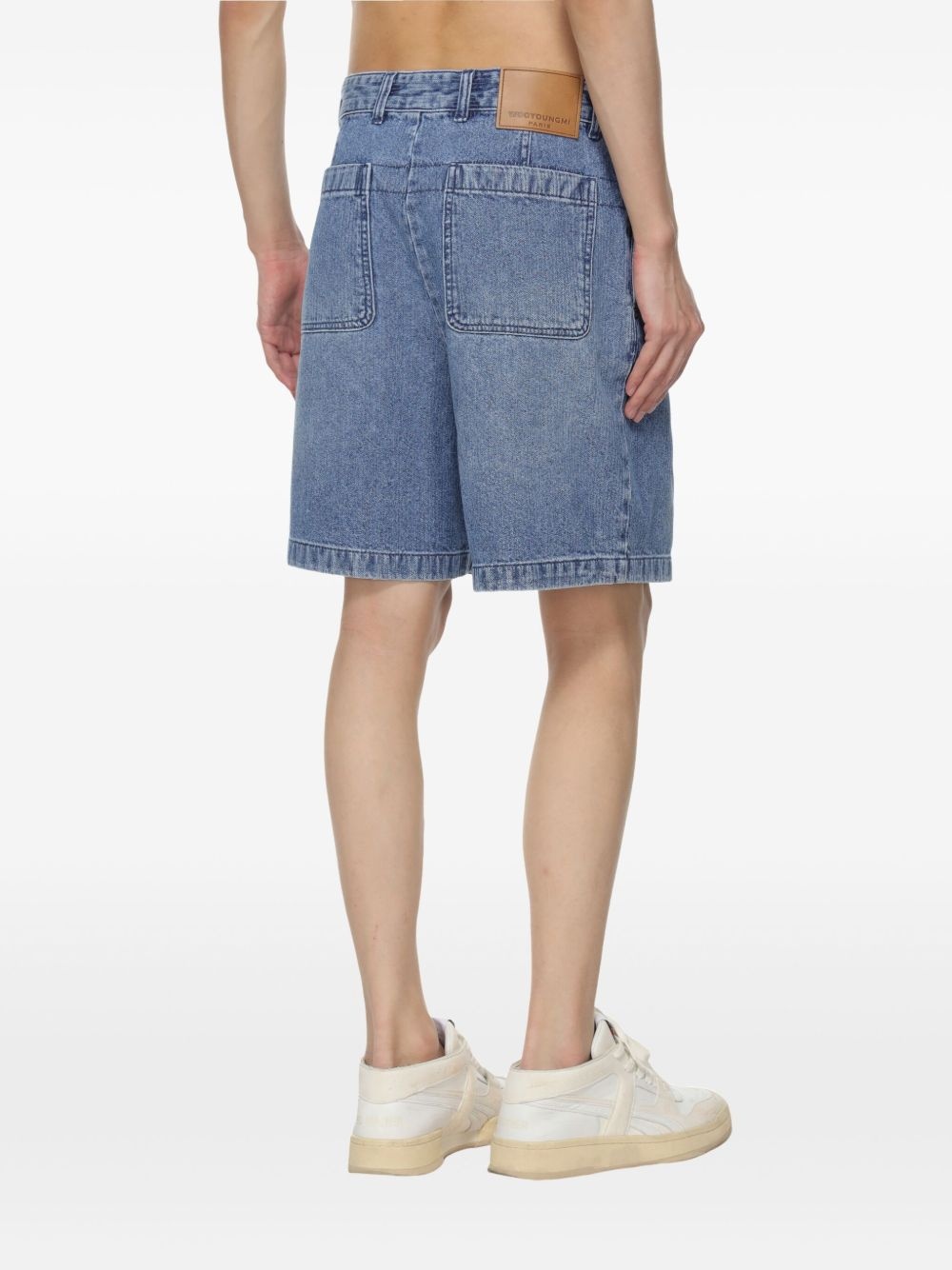 cotton denim shorts - 4