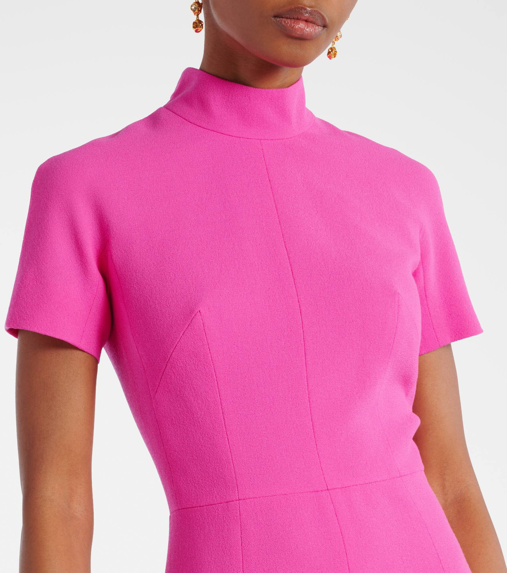 Malinda wool crêpe gown - 4