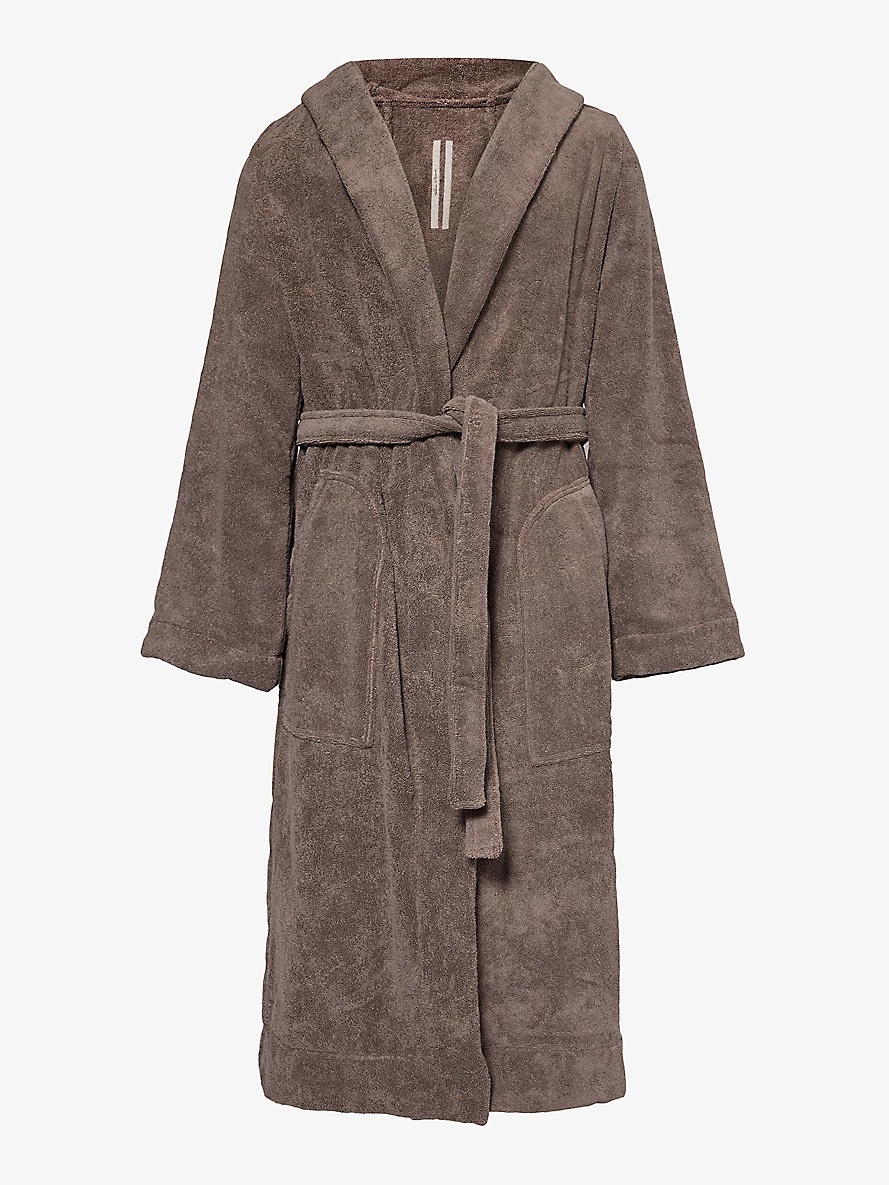 Logo-embellished relaxed-fit cotton-towelling robe - 1