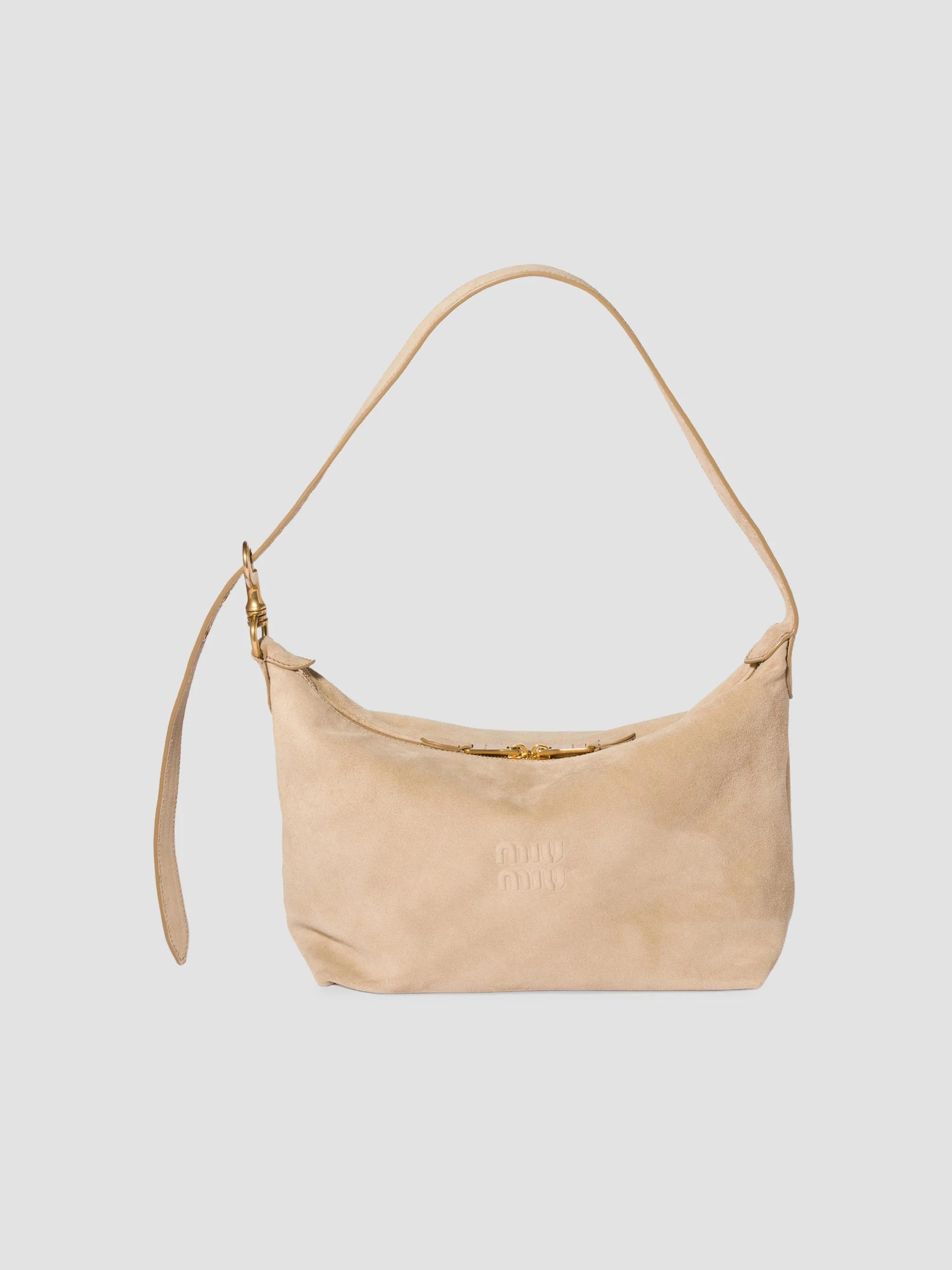 Women's Spirit Suede Shoulder Bag - Beige Khaki - 1