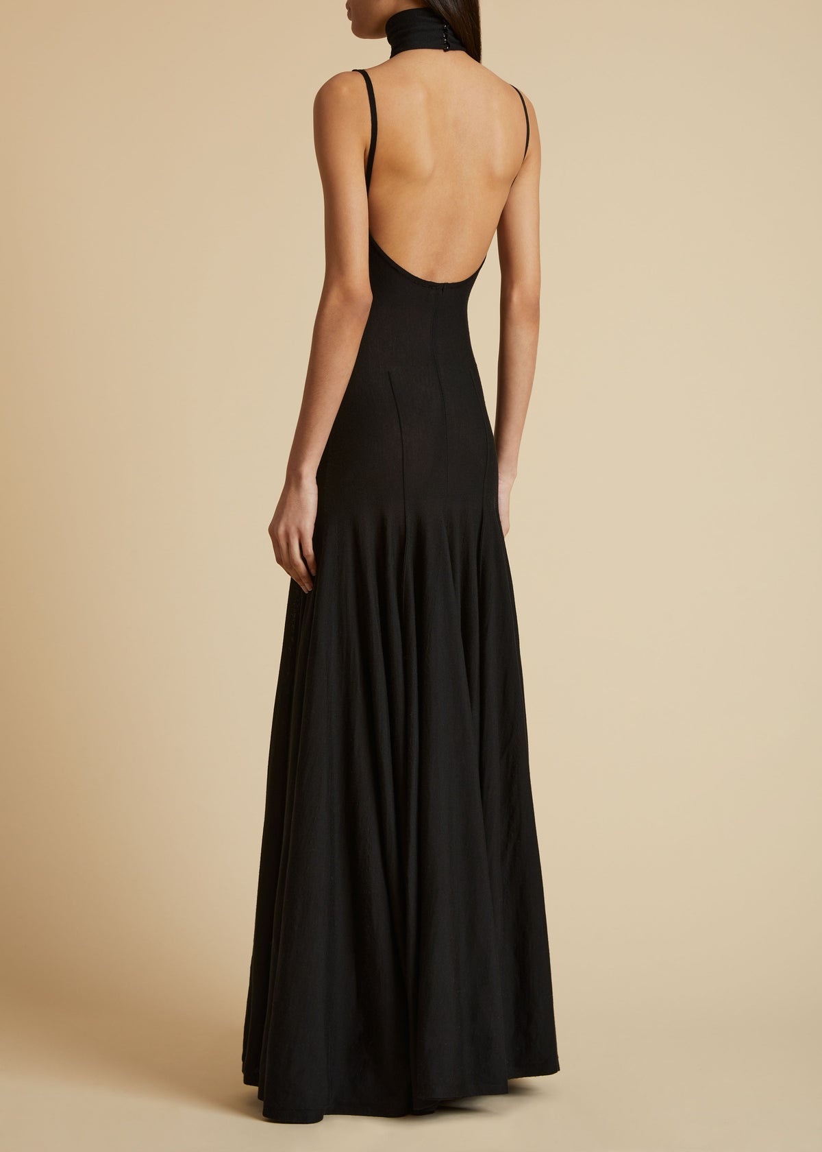 KHAITE The Romee Dress in Black khaite REVERSIBLE