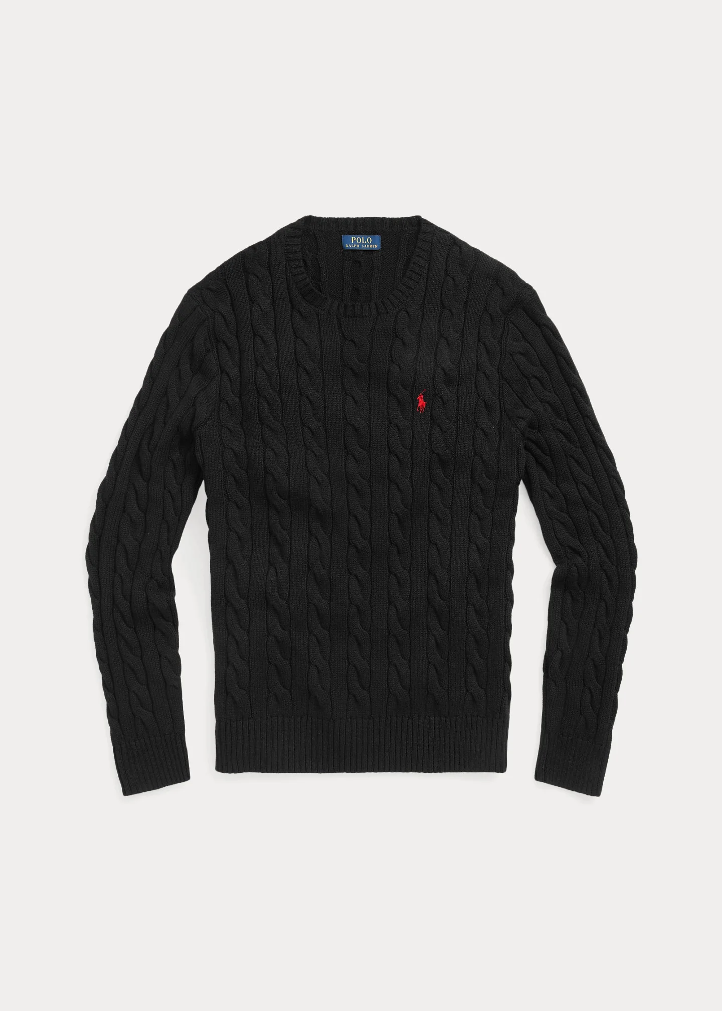 Cable-Knit Cotton Sweater - 1