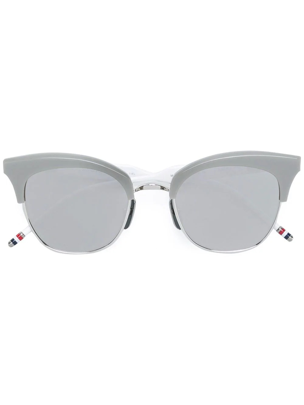 Silver Titanium & Grey Acetate Sunglasses - 1