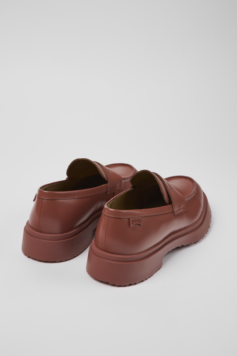 CAMPERLAB Red Leather Moccasin for Men outlook