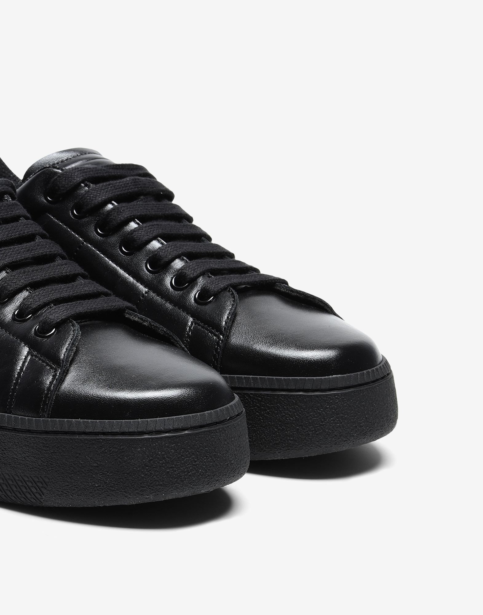Wedge leather sneakers - 5