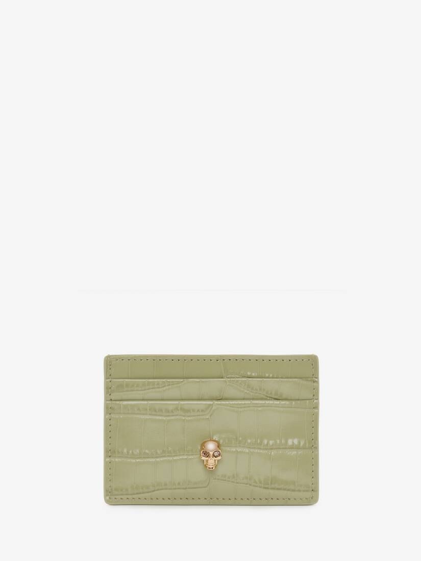 Skull Card Holder in Sage - 1