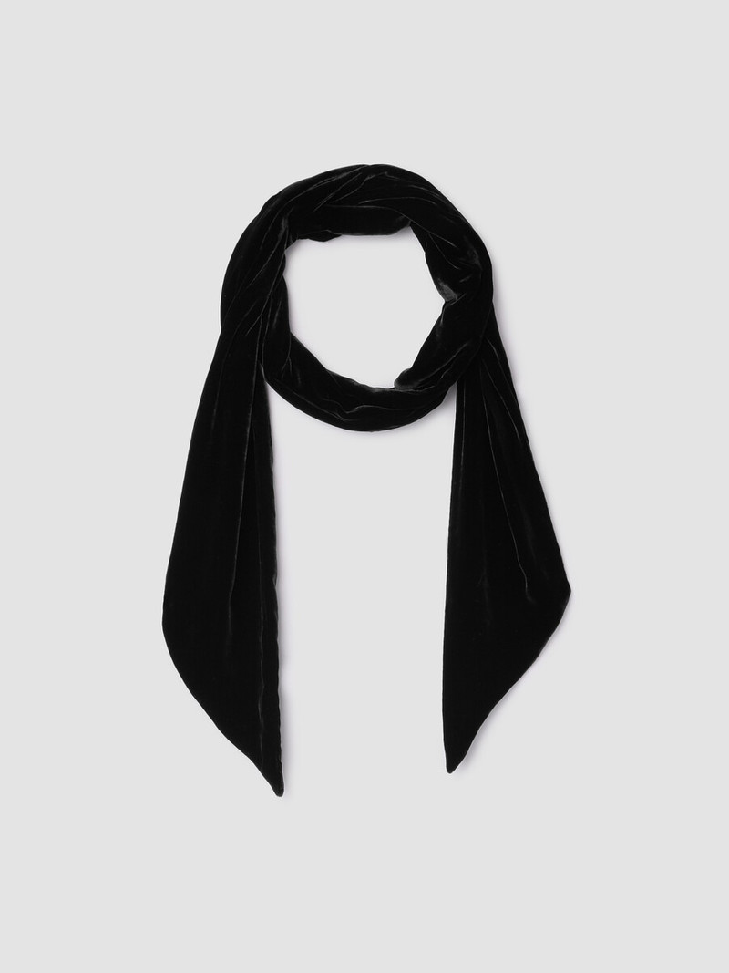 Velvet Double Tie Scarf 1