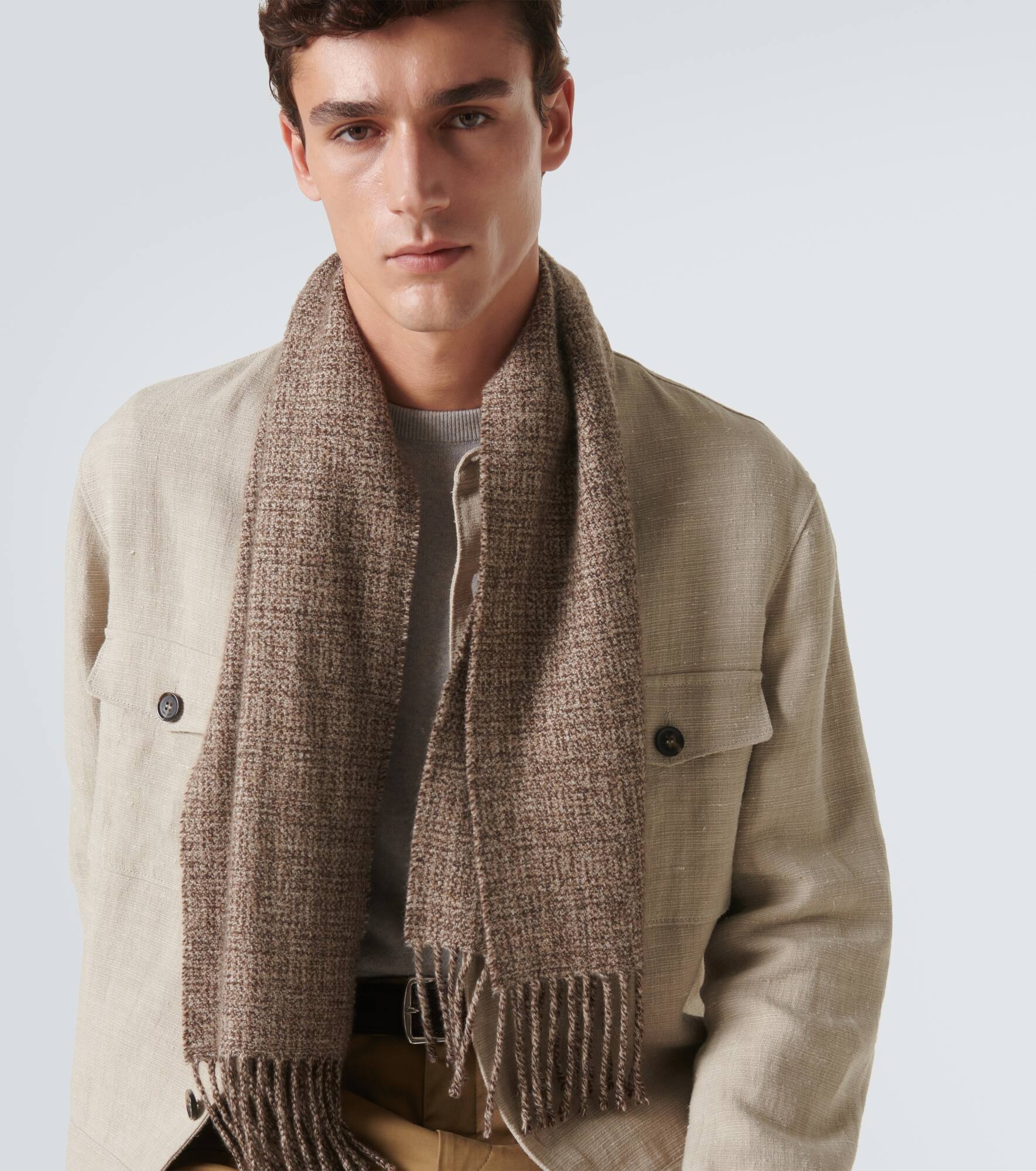 Moulin cashmere tweed scarf - 2