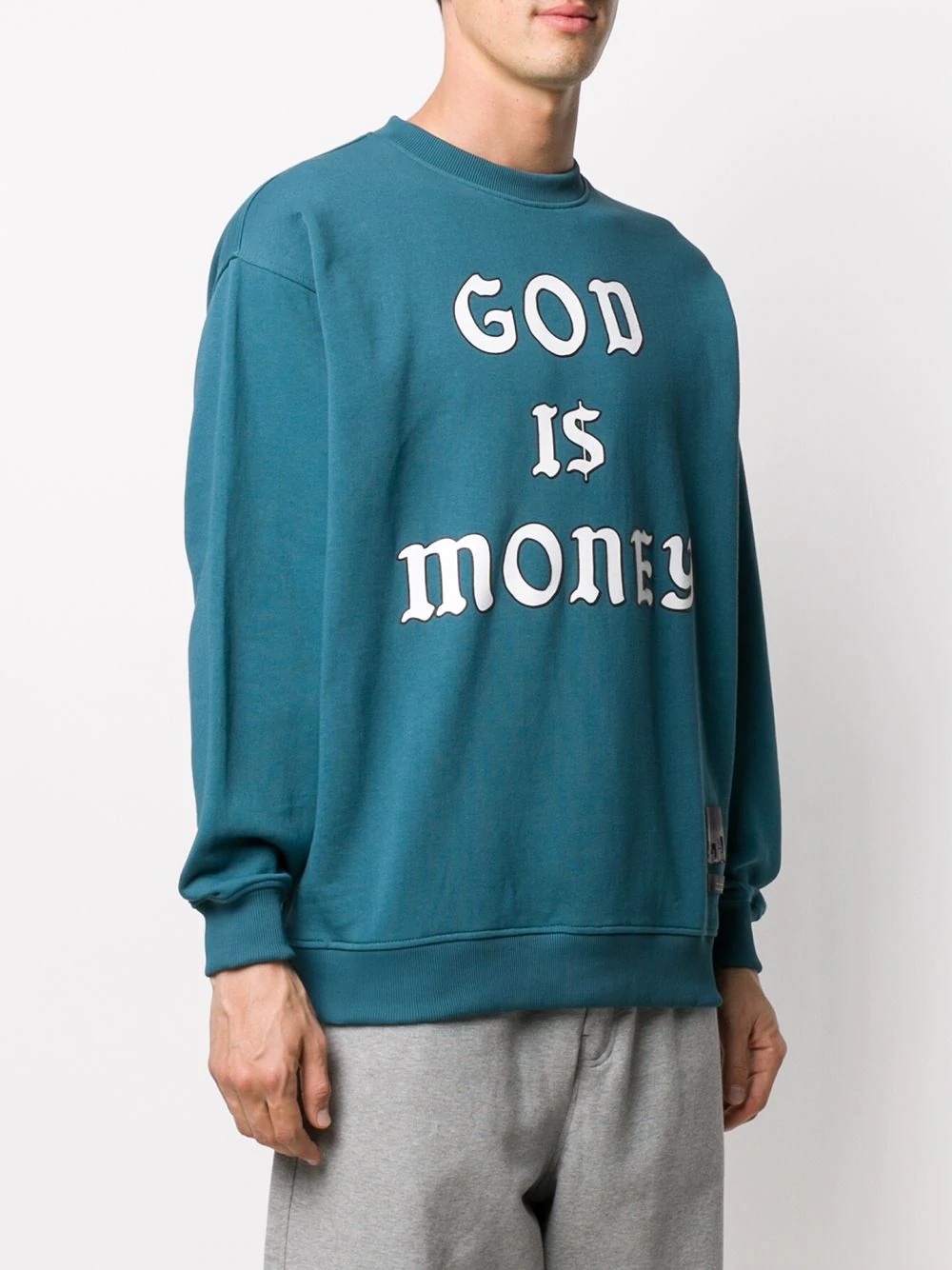 slogan-print sweatshirt - 3