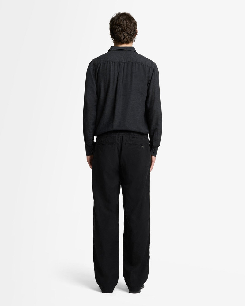 Linen Blend Jogger Pant in Black 5