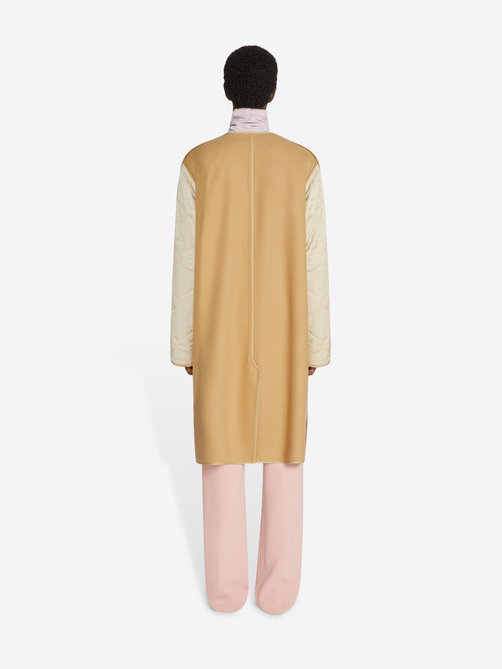 UNLINED COLLARLESS COAT - 4