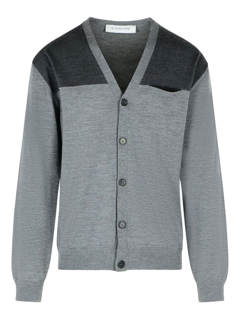 V-neck wool cardigan 1