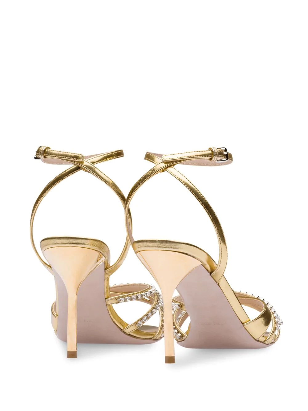 metallic 85mm sandals - 3