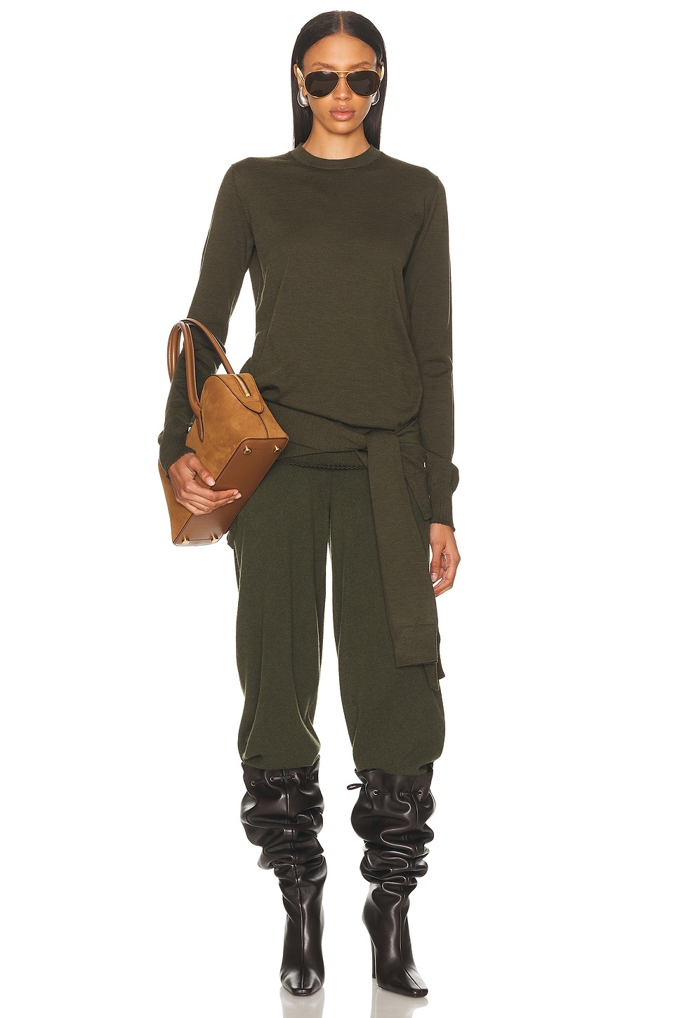 Wool Wide Leg Pant - 5