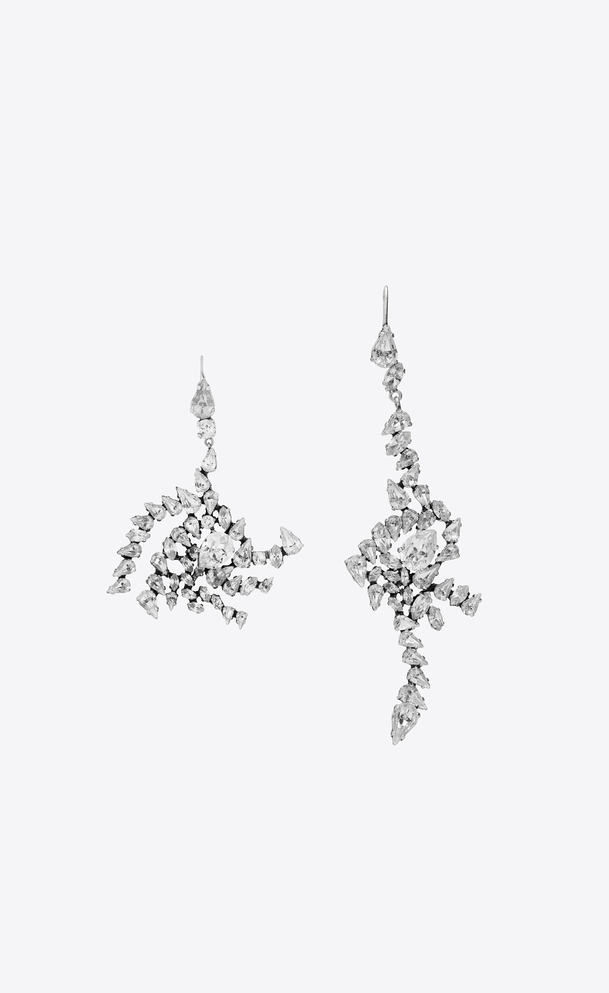 crystal drop twist earring - 1