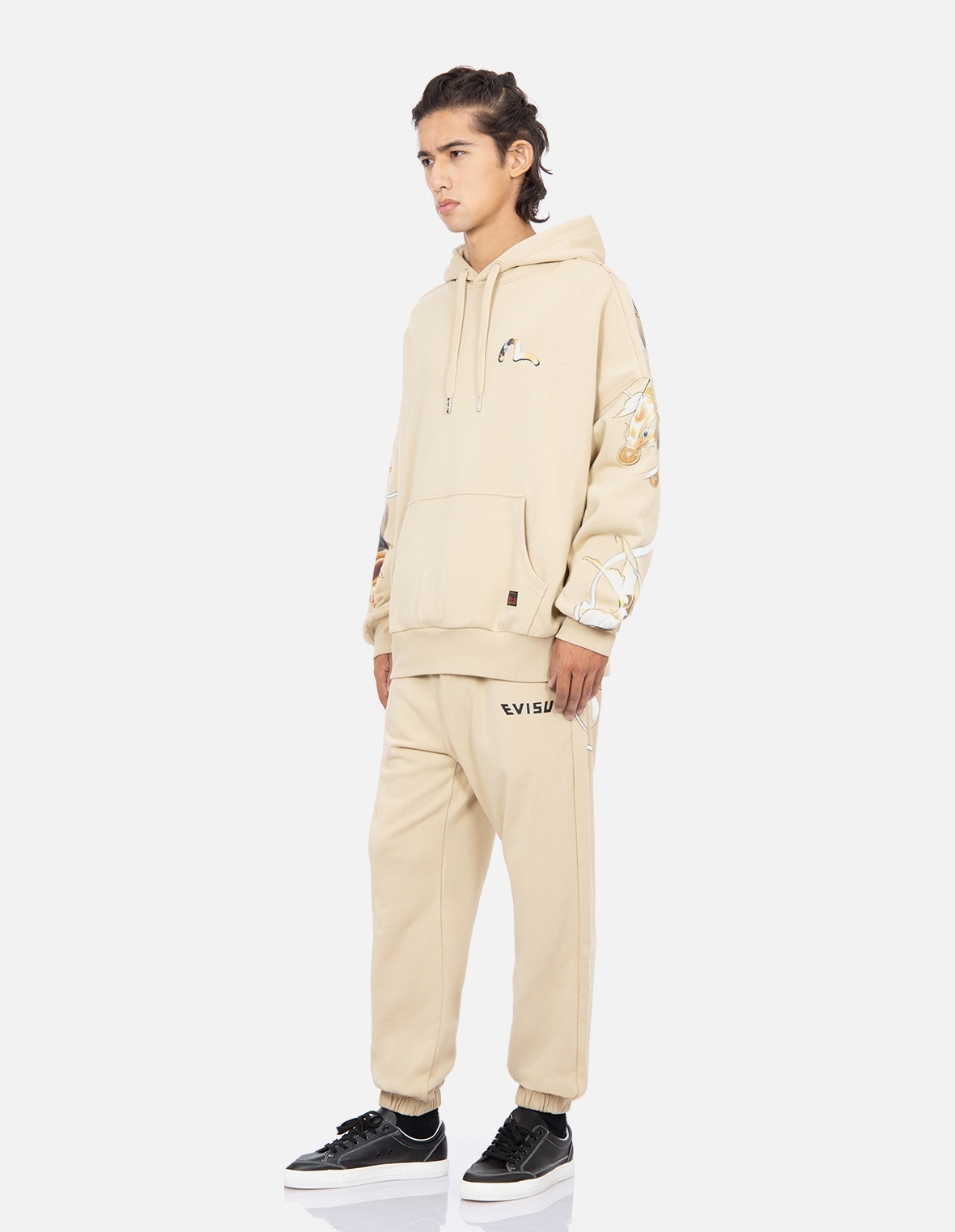 TATTOO KOI PRINT SWEATPANTS - 4