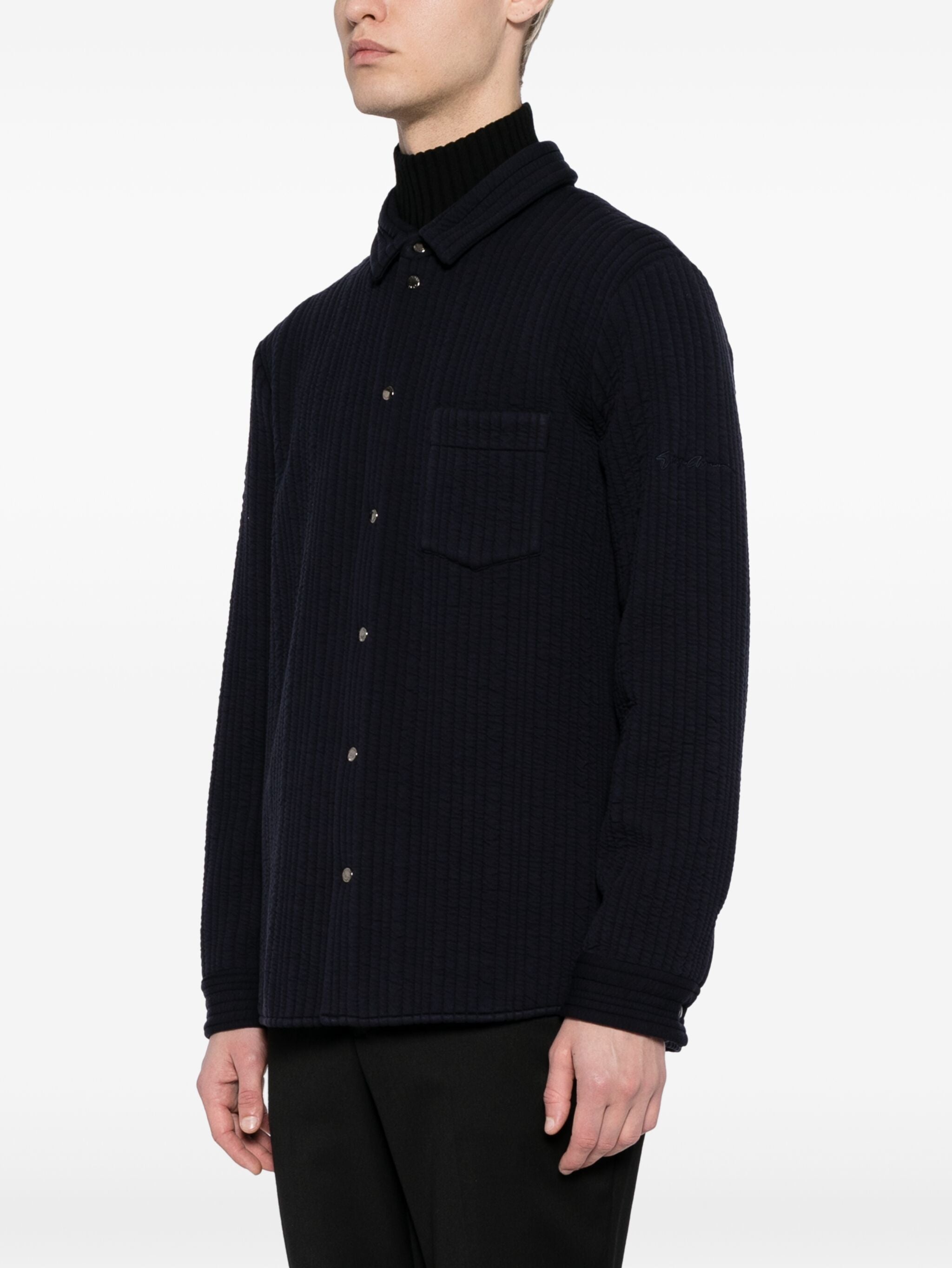 QUILTED PRESS-STUD SHIRT - 3