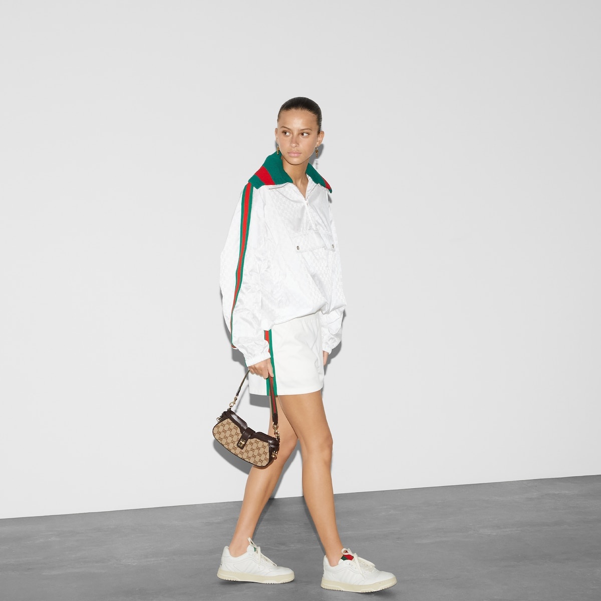 GG nylon jacket with Web - 6