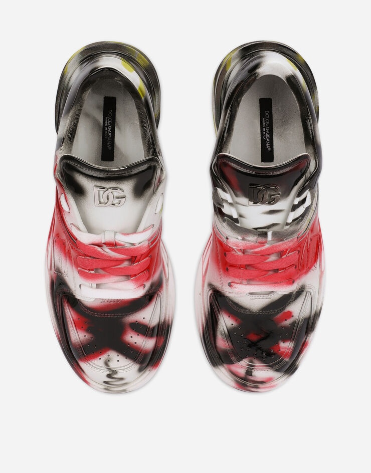 Calfskin New Roma sneakers with spray-paint graffiti print - 4