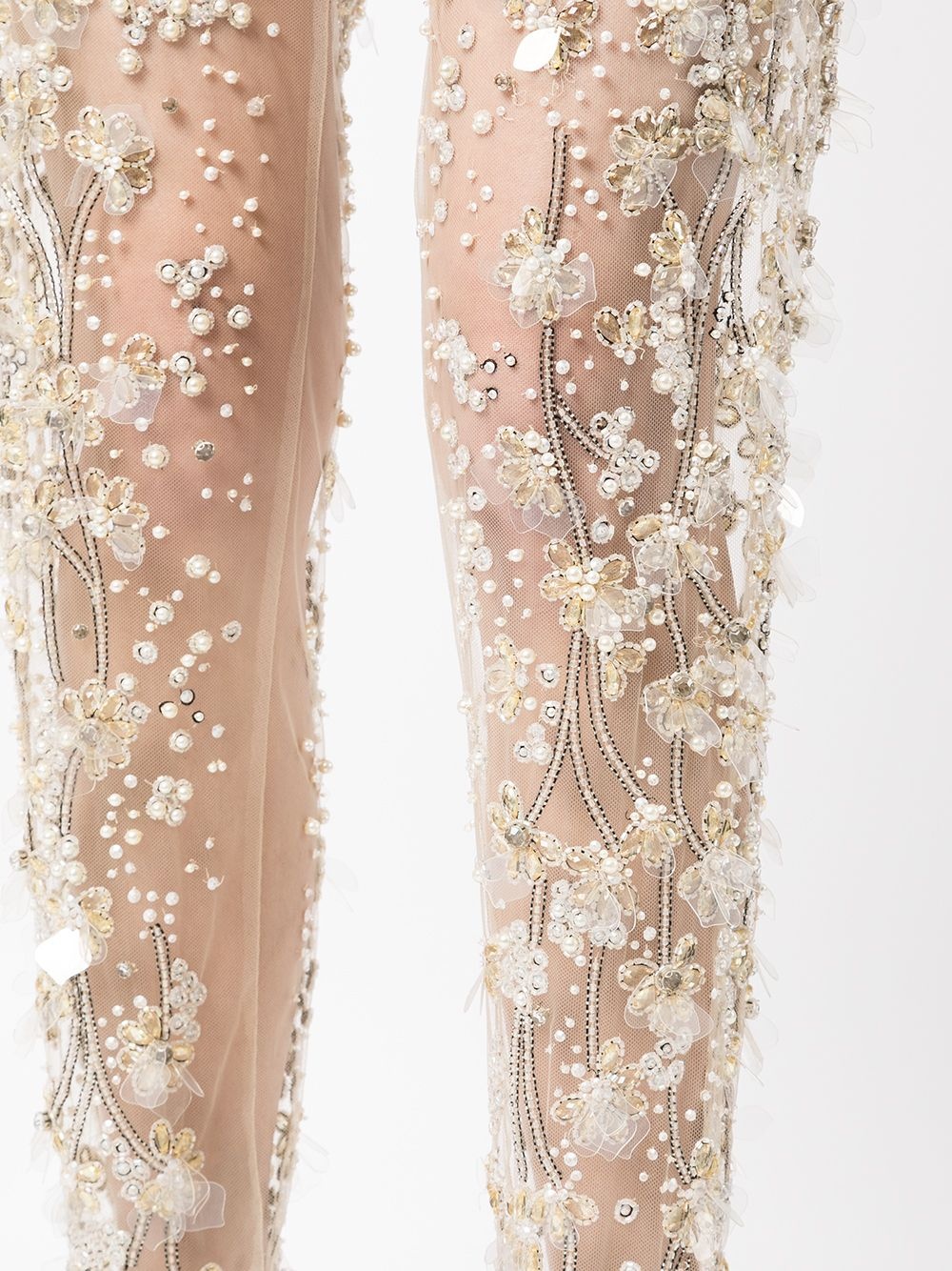 sequined tapered trousers - 5