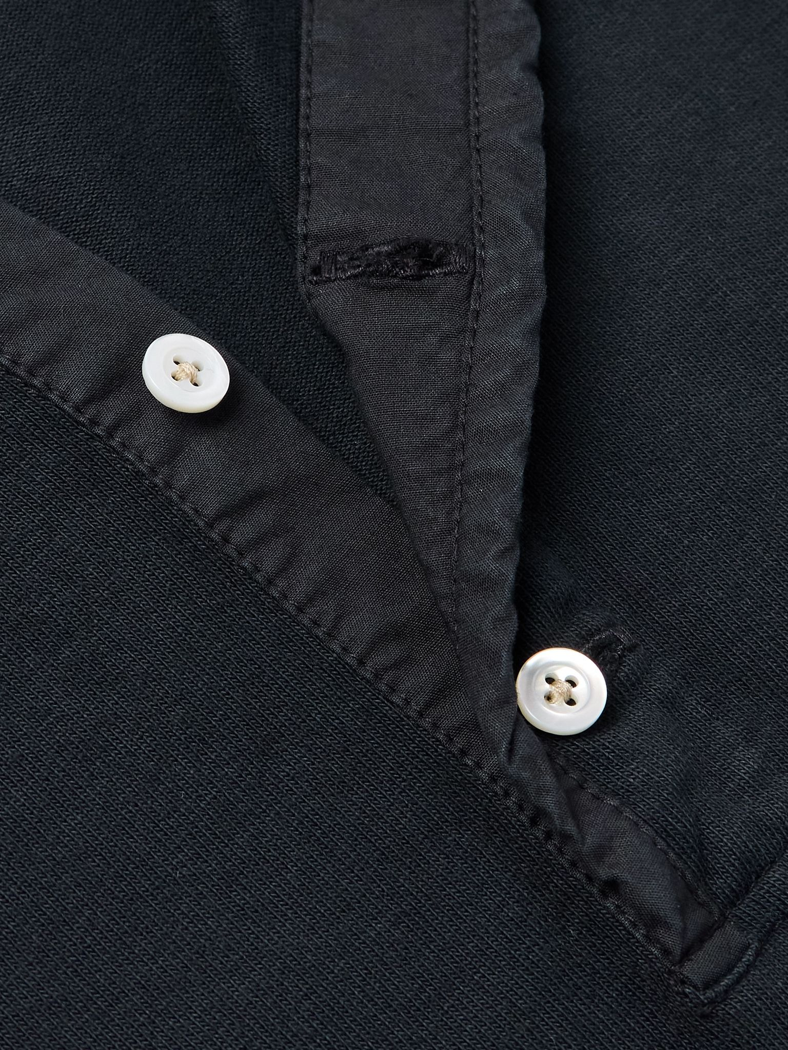 Manchester Cotton-Jersey Henley T-Shirt Navy - 4