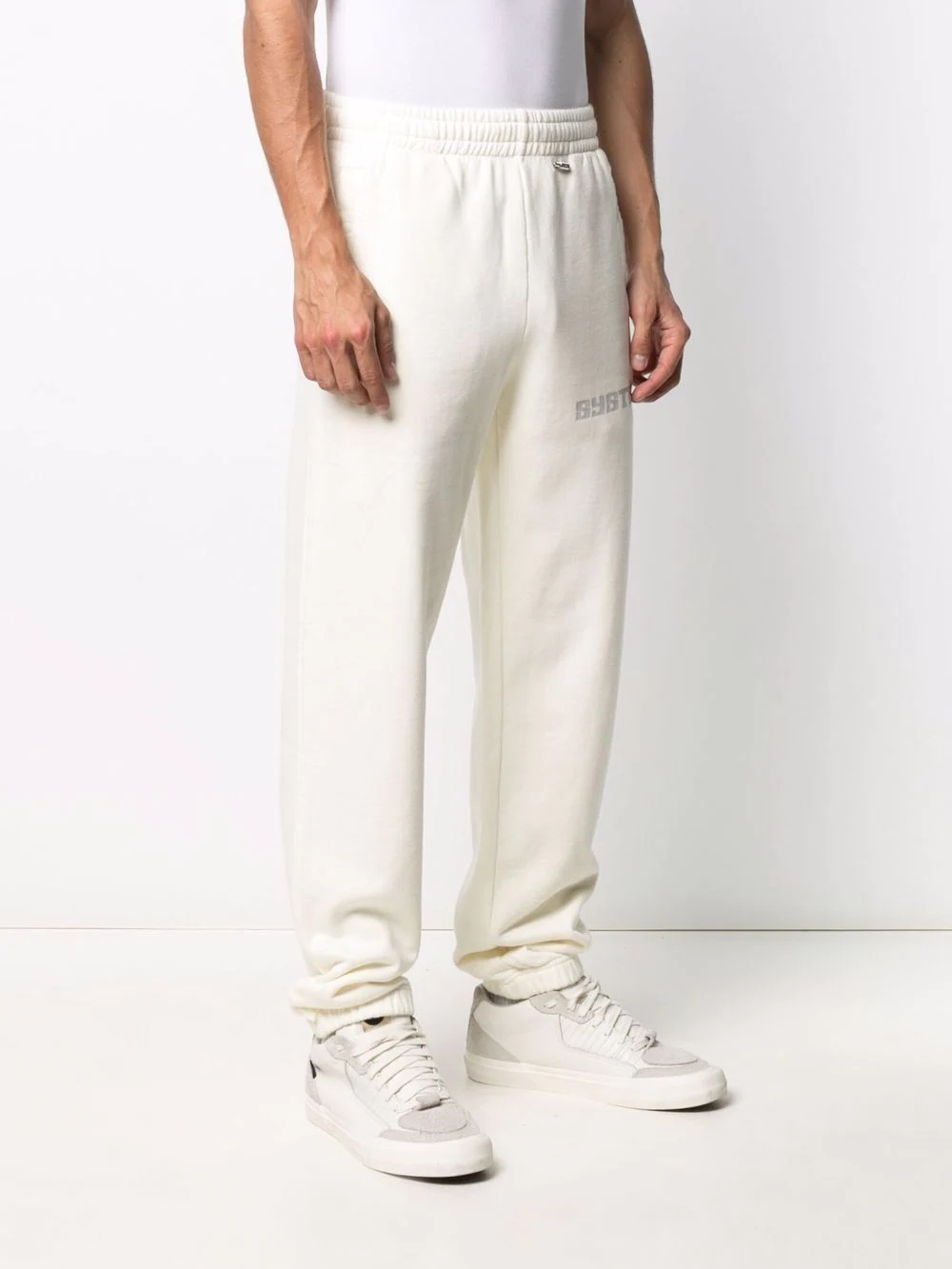 straight-leg logo cotton track pants - 4