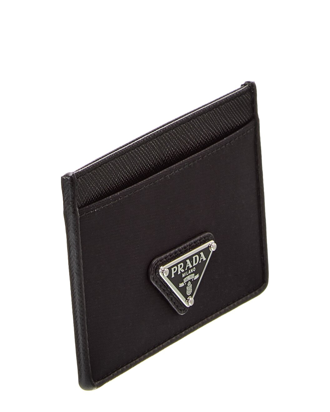 Prada Logo Canvas & Saffiano Leather Card Case - 3