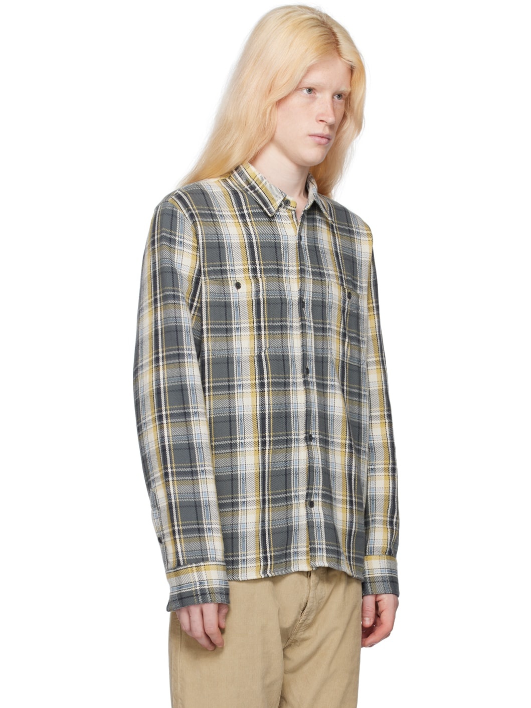 Gray & Off-White Ahmad Shirt - 2