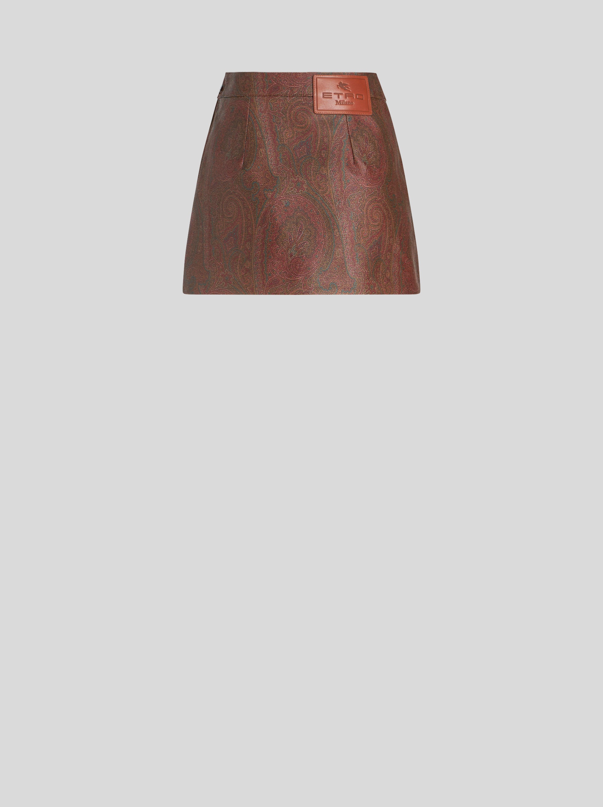 MINI SKIRT IN PAISLEY JACQUARD FABRIC - 5
