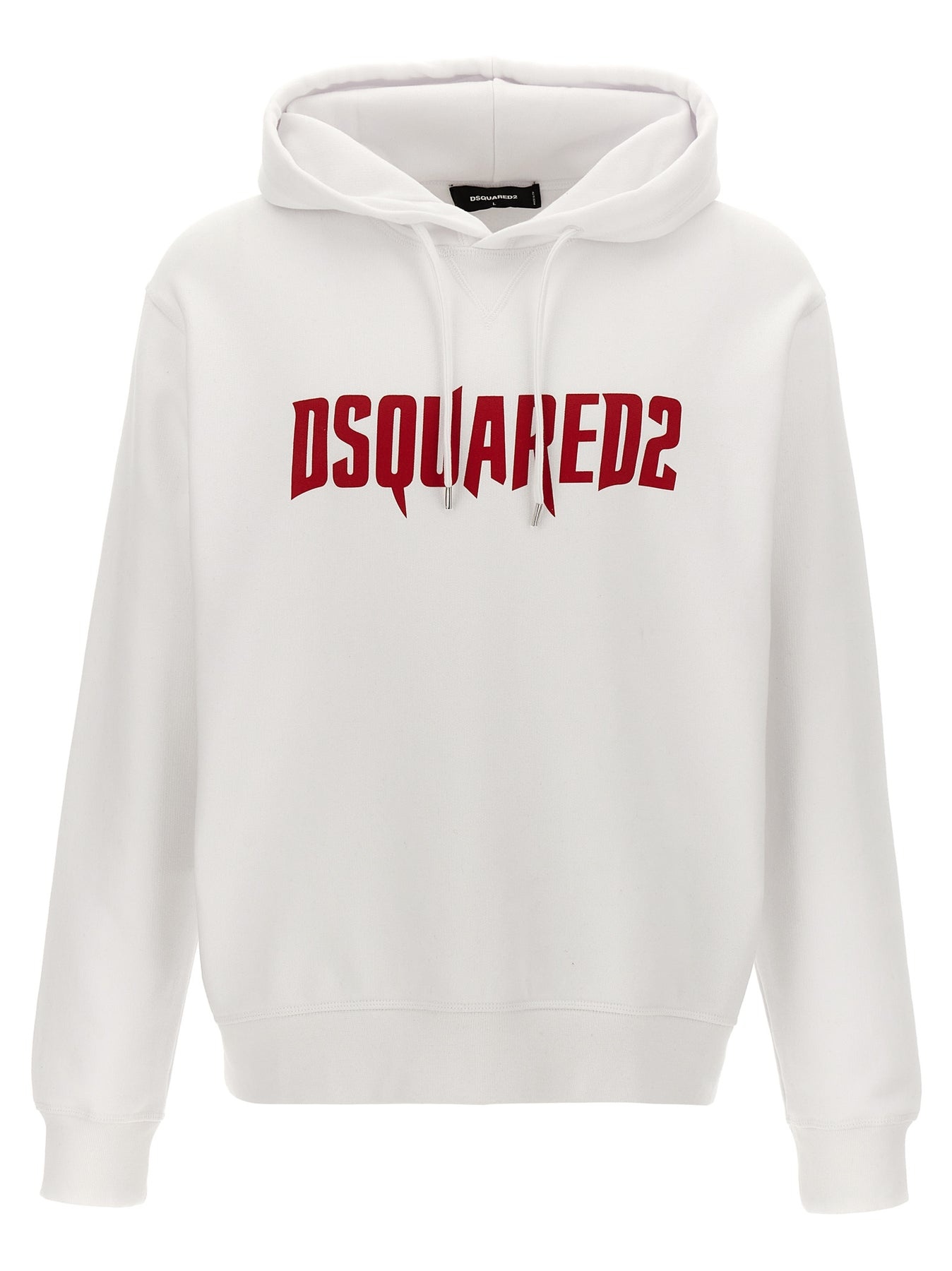 Logo Print Hoodie Sweatshirt White - 1